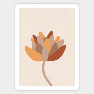 Neutral Abstract, Botanical, Flower, Scandi Art Print 1 Sticker